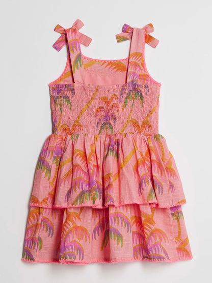 Dsiney Kidz - River Island Orange Palm Print Dress image 2