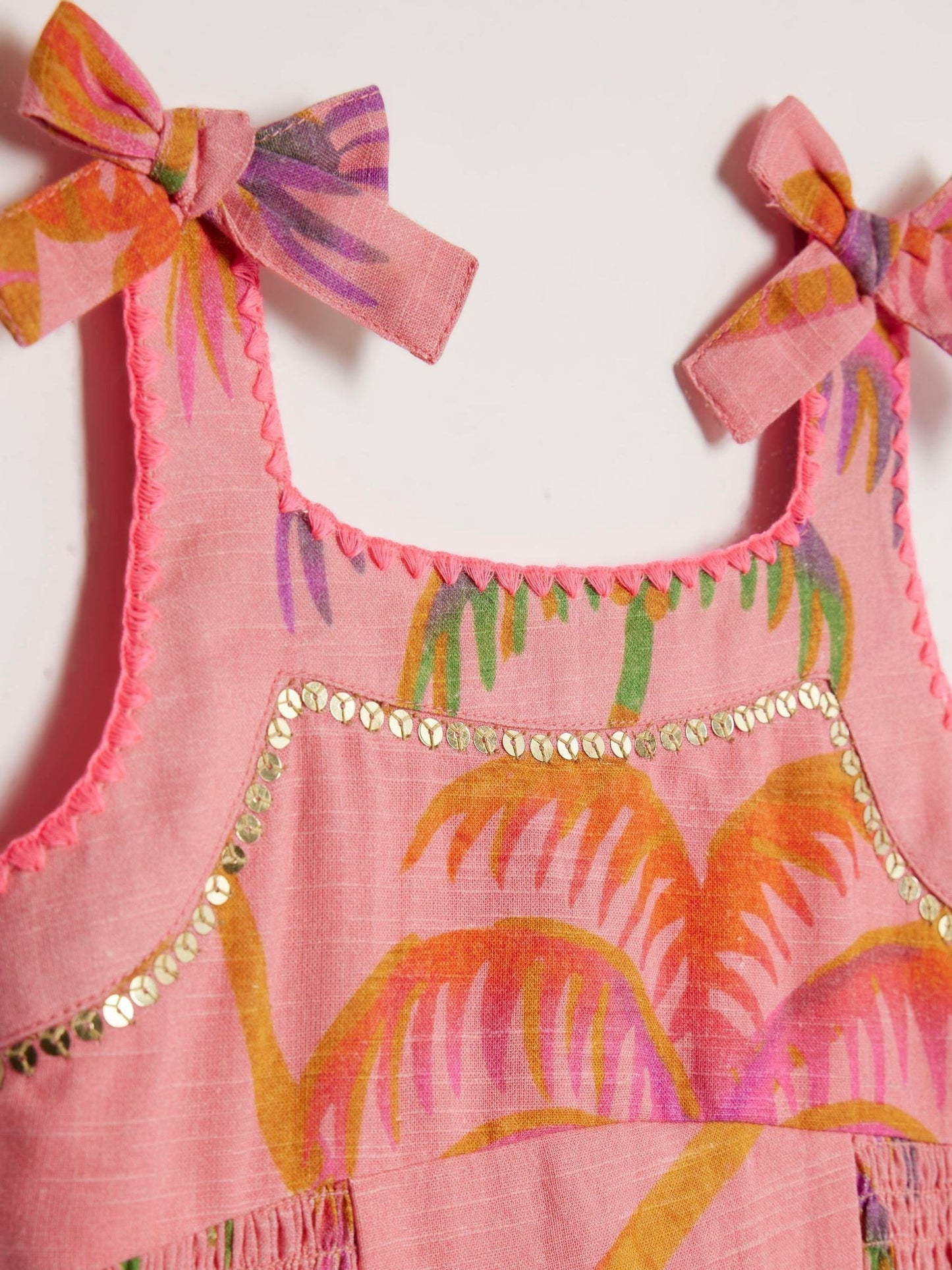 Dsiney Kidz - River Island Orange Palm Print Dress image 3