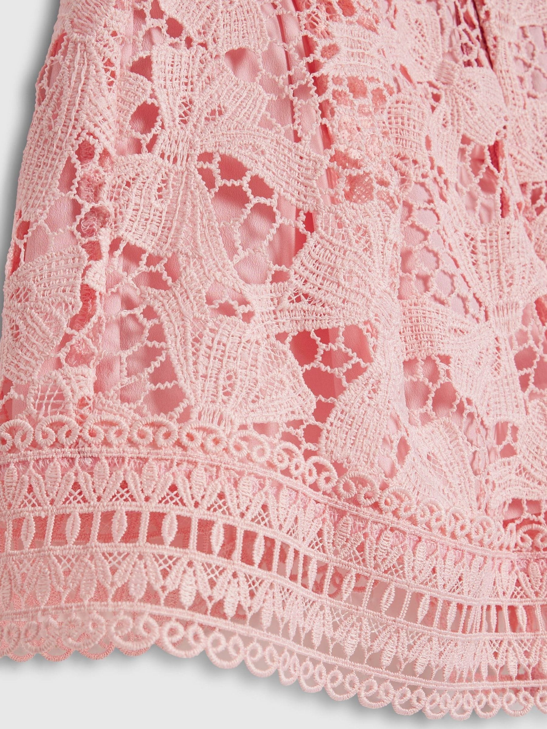 Dsiney Kidz - River Island Pink Lace Blouse and Shorts Set image 3
