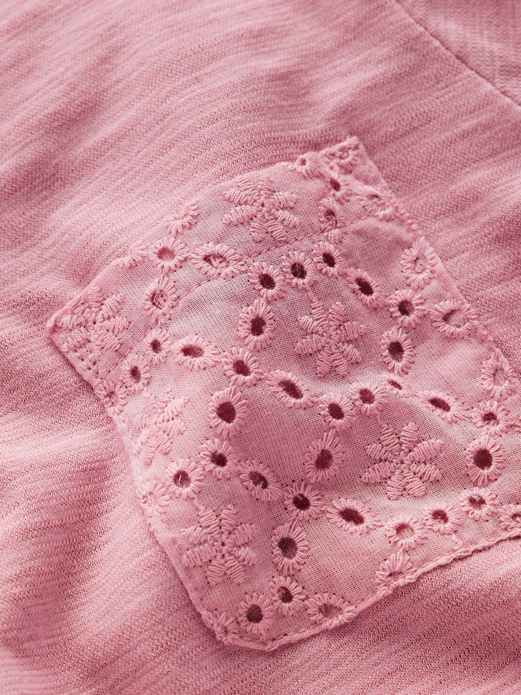 Boden Pink Broderie Pocket Jersey Dress image 2
