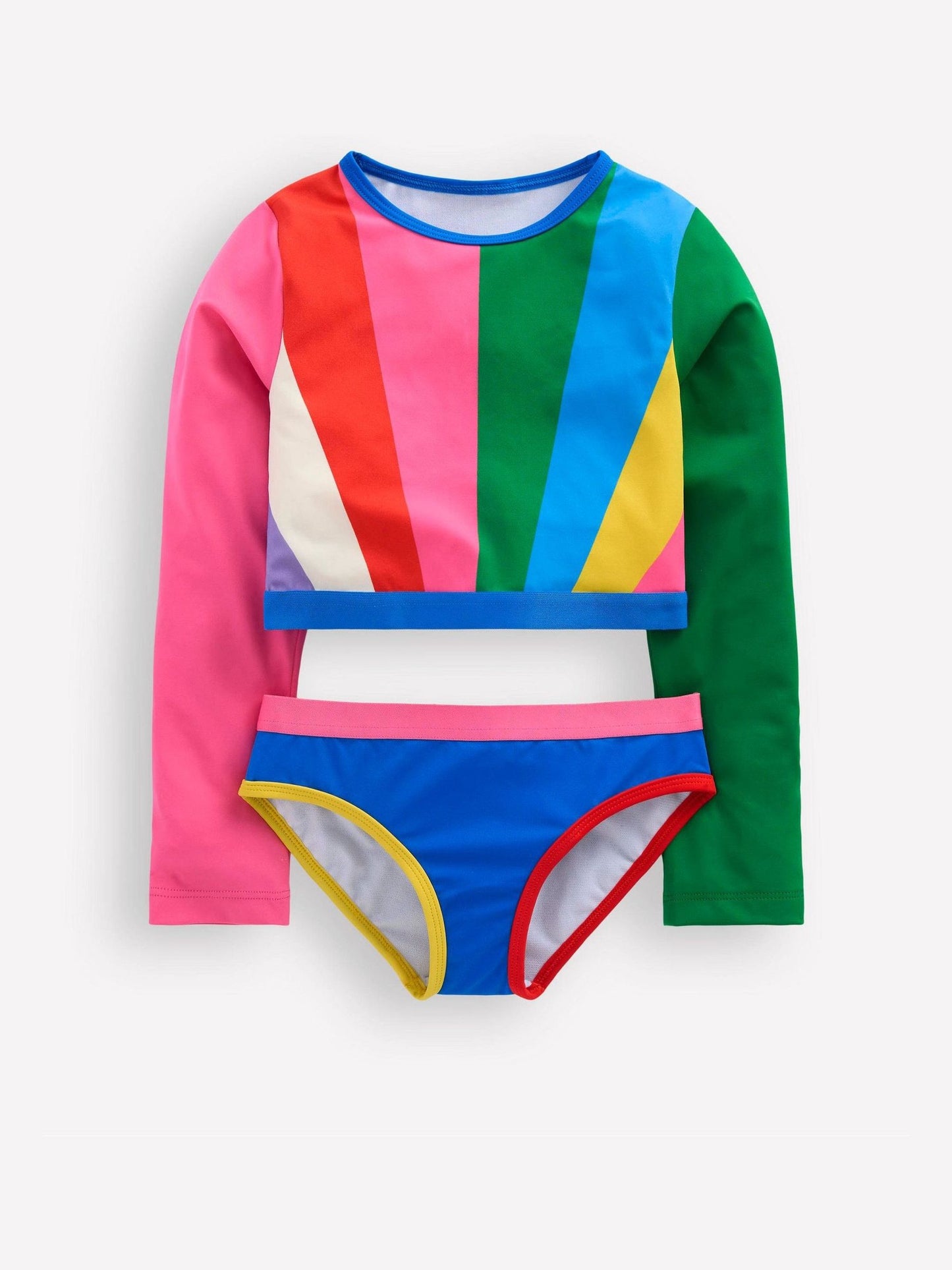 Boden Blue Cropped Rash Vest Set image 1