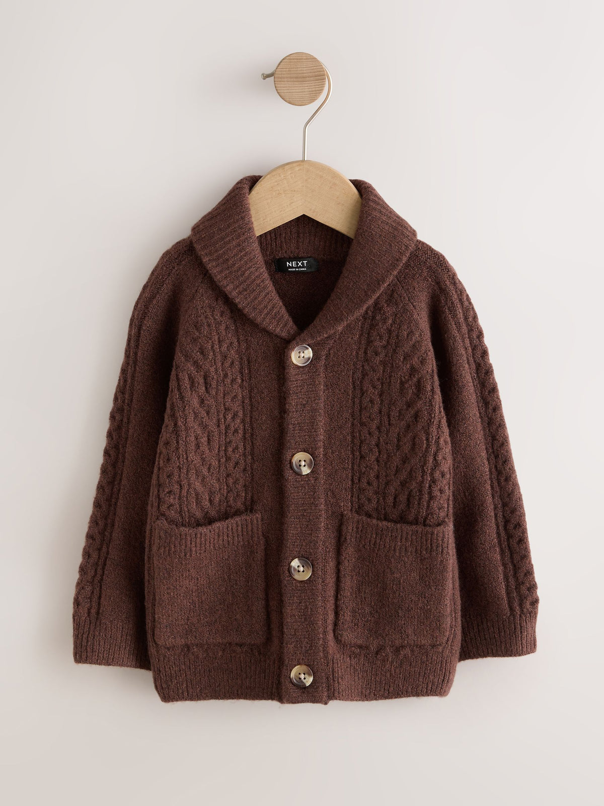 Brown Cable Knit Cardigan (3mths-7yrs) - image 5