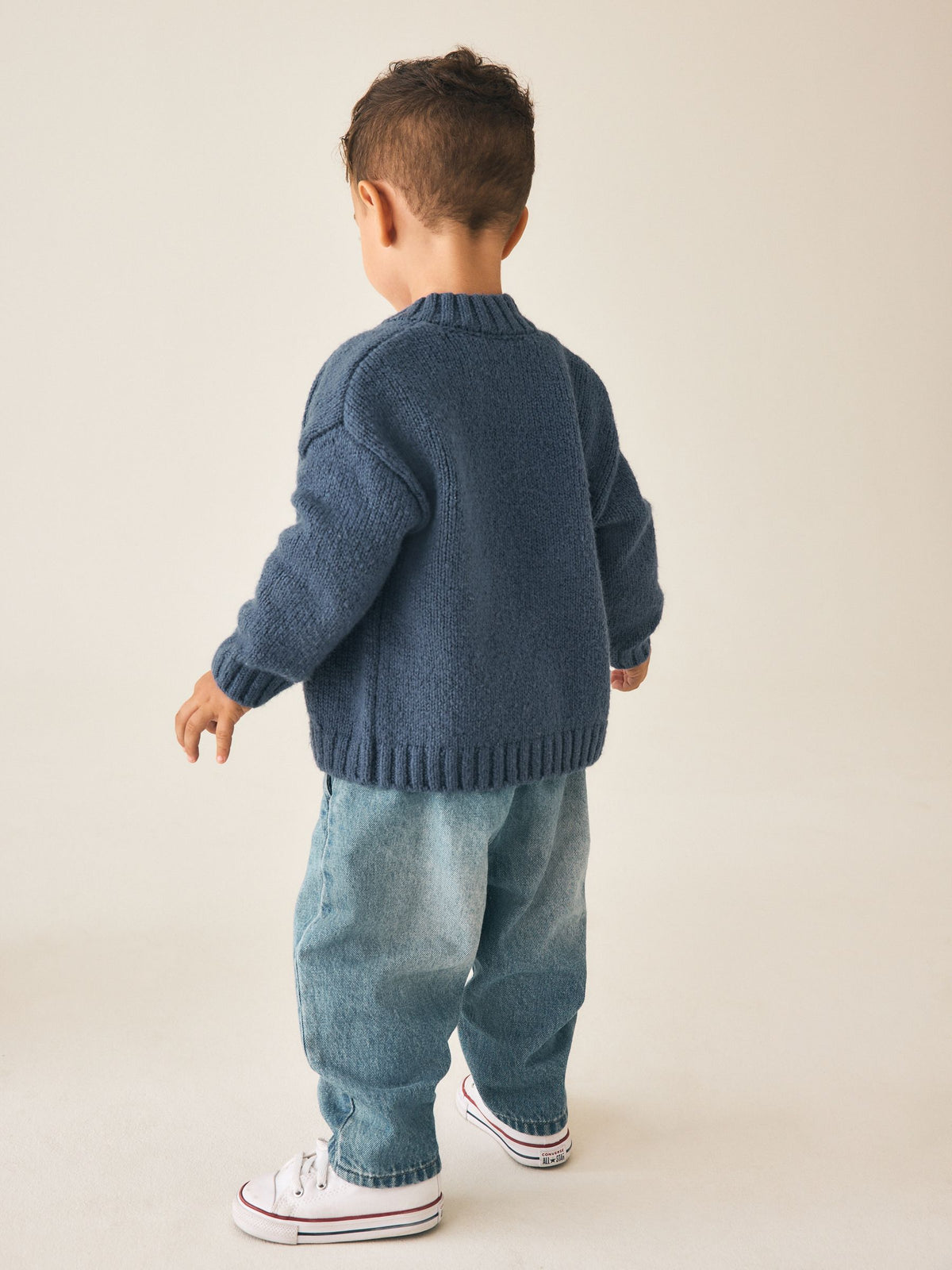 Indigo Blue Zip Through Knitted Cardigan (3mths-7yrs) - image 2