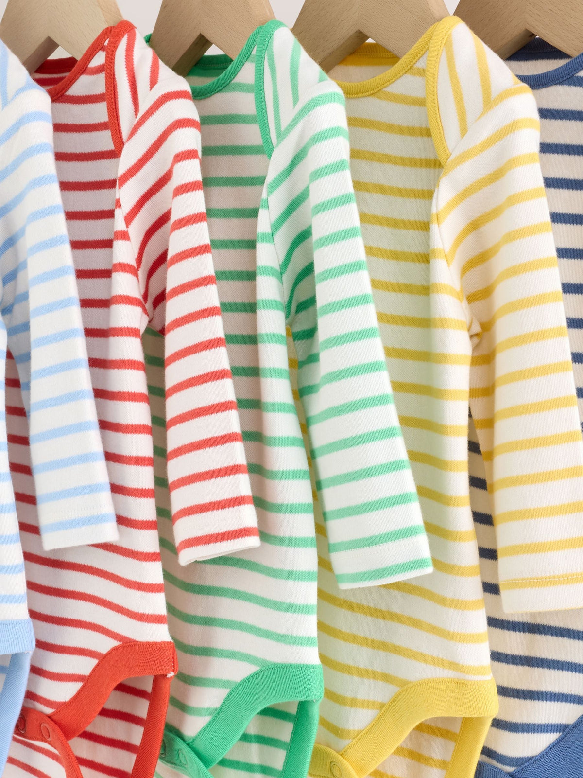 Dsiney Kidz - Bright Stripe Long Sleeve Baby Bodysuits 5 Pack image 9