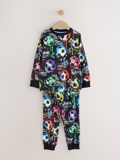 Rainbow Navy Football Long Sleeve Pyjamas 2 Pack (3-16yrs) - image 3