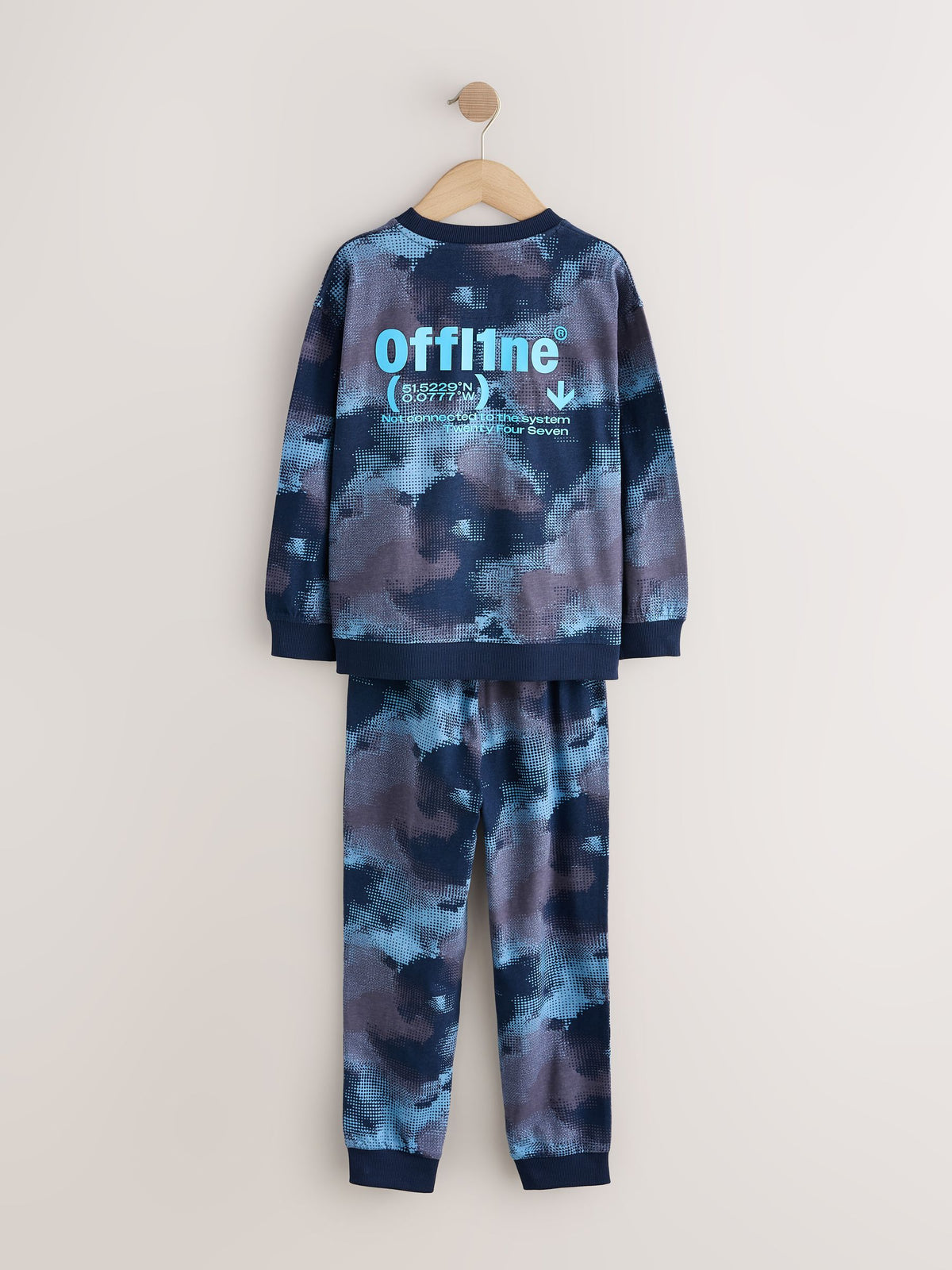 Blue/Yellow/Red Offline Long Sleeve Pyjamas 3 Pack (3-16yrs) - image 12