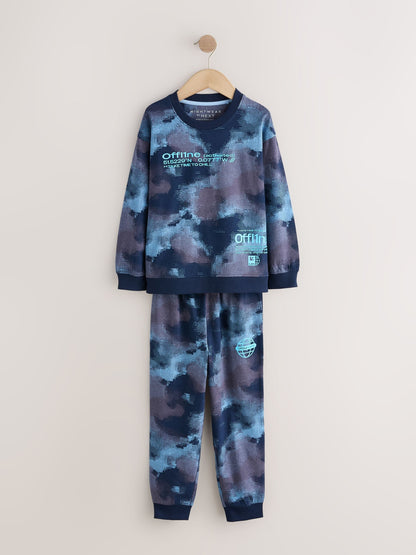 Blue/Yellow/Red Offline Long Sleeve Pyjamas 3 Pack (3-16yrs) - image 9