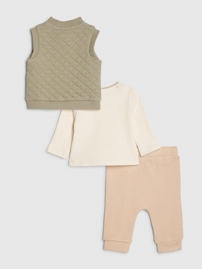 River Island Green Quilted Jacket & Trousers Set 3 Piece image 2