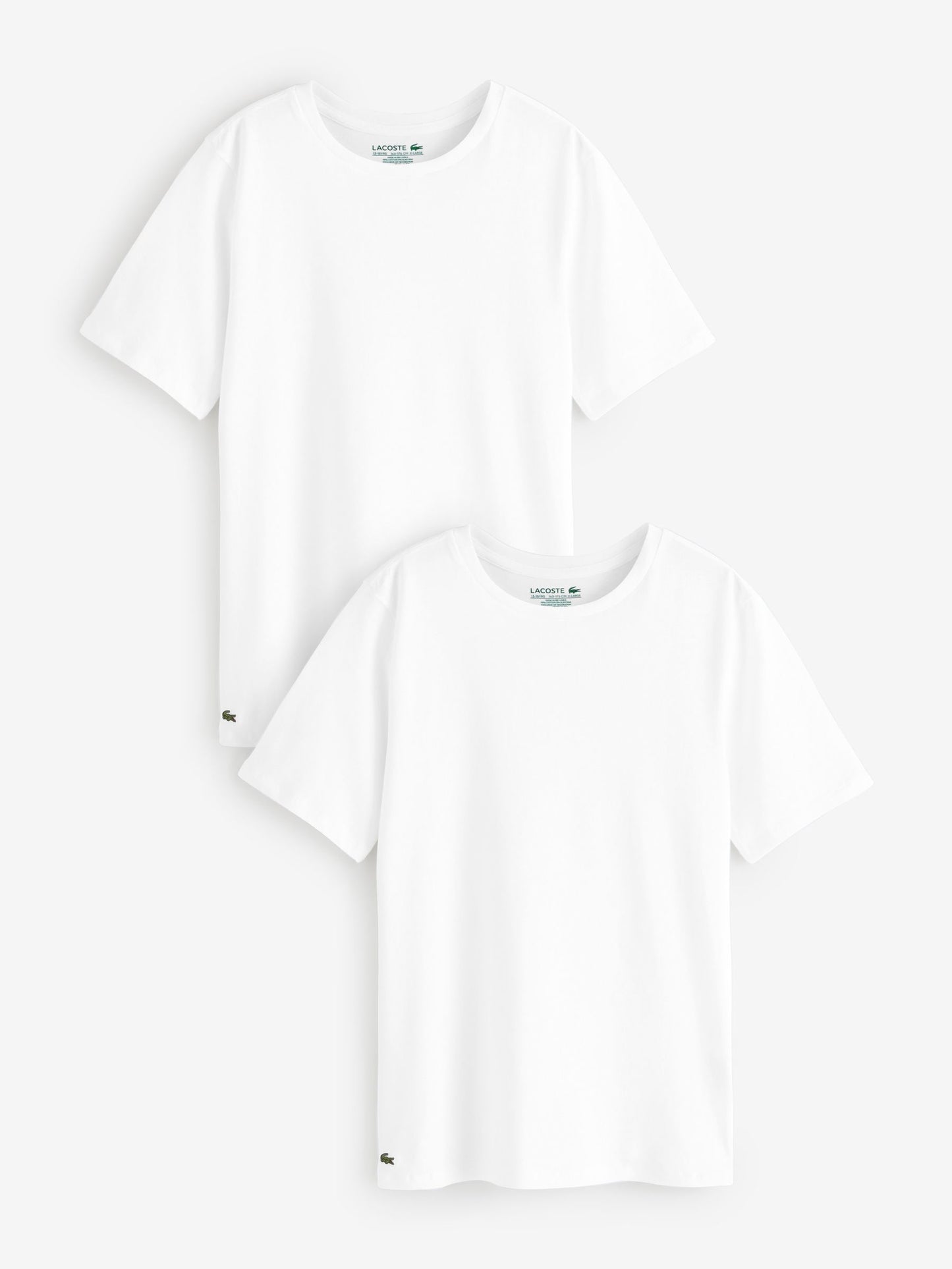Lacoste White Short Sleeve Under Shirts 2 Pack image 1