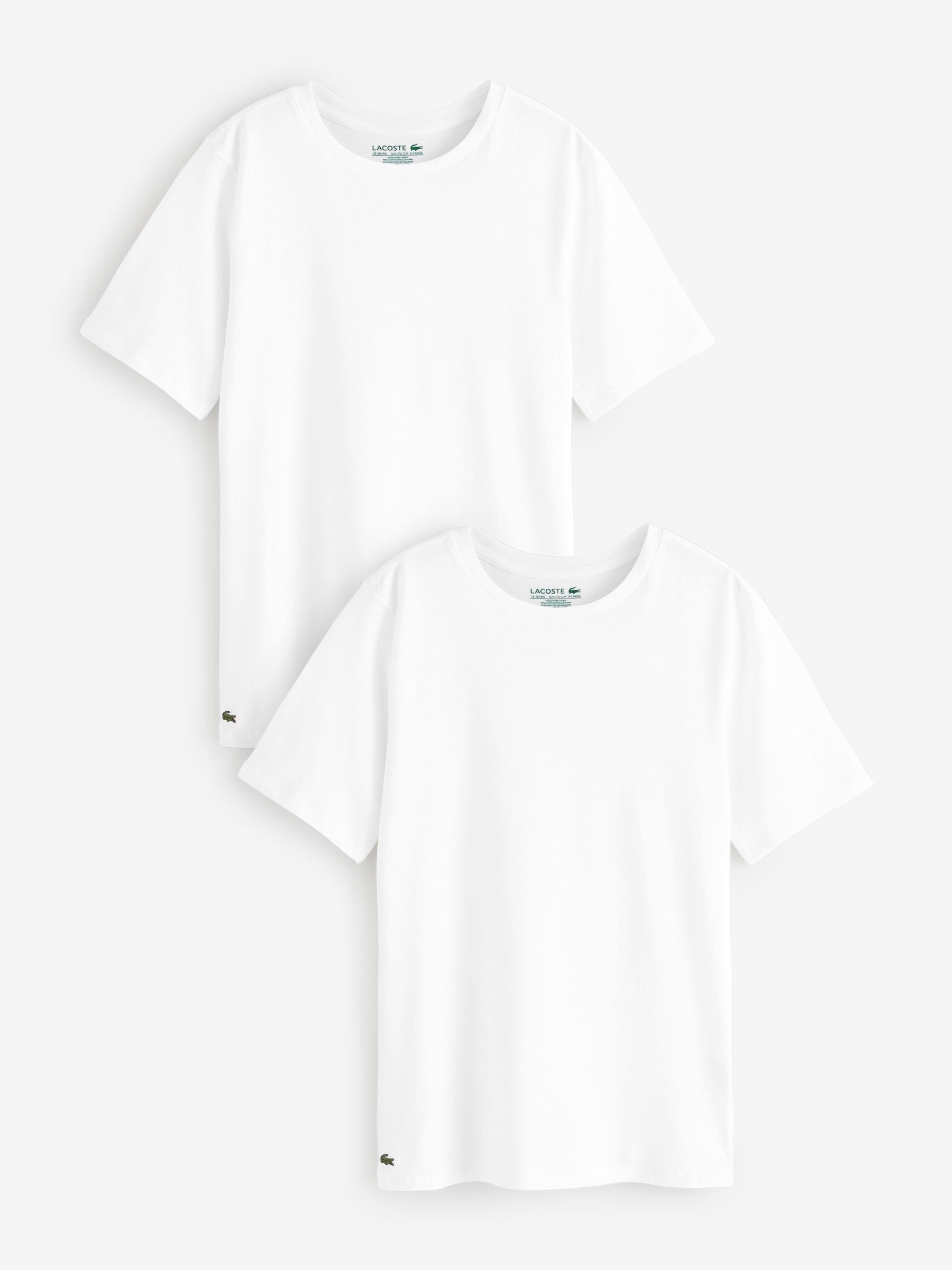Lacoste White Short Sleeve Under Shirts 2 Pack image 1