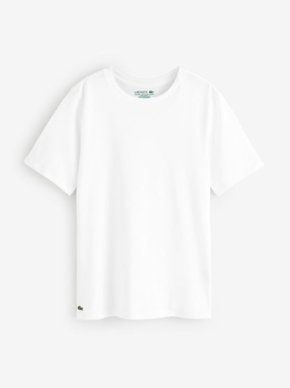 Lacoste White Short Sleeve Under Shirts 2 Pack image 2