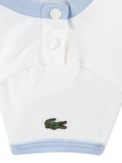 Lacoste White Croc Effect Graphic T-Shirt and Short Set image 4