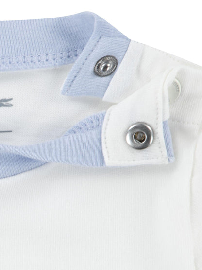 Lacoste White Croc Effect Graphic T-Shirt and Short Set image 5