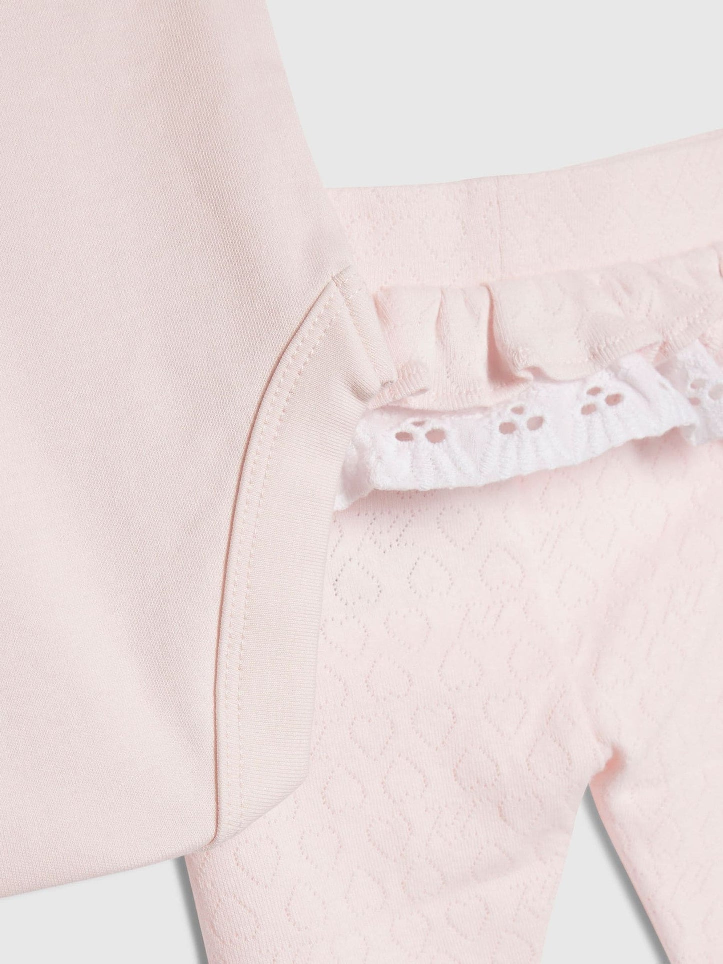 River Island Pink Frill Rosette Bodysuit & Leggings Set image 3