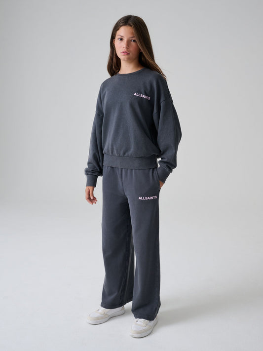 smALLSAINTS Black Block Logo Washed Sweatshirt and Joggers Set - image 1
