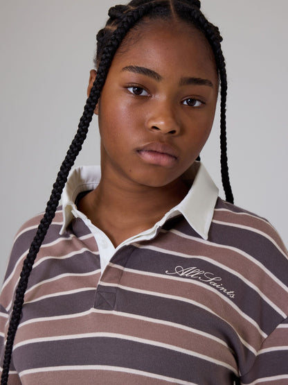 smALLSAINTS Multi Script Logo Stripe Collared Rugby Shirt - image 1