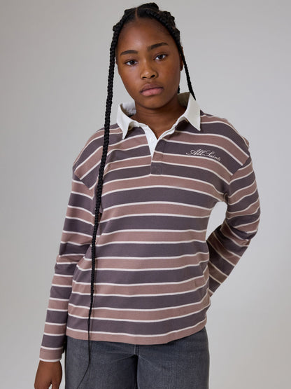 smALLSAINTS Multi Script Logo Stripe Collared Rugby Shirt - image 2