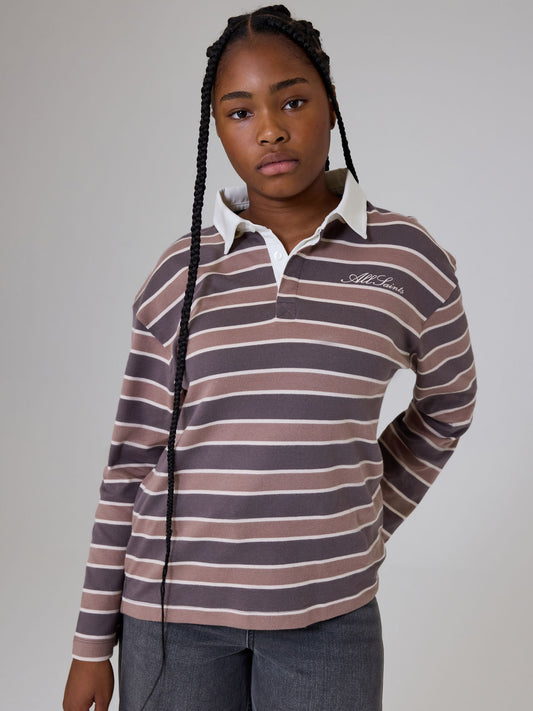 smALLSAINTS Multi Script Logo Stripe Collared Rugby Shirt - image 2