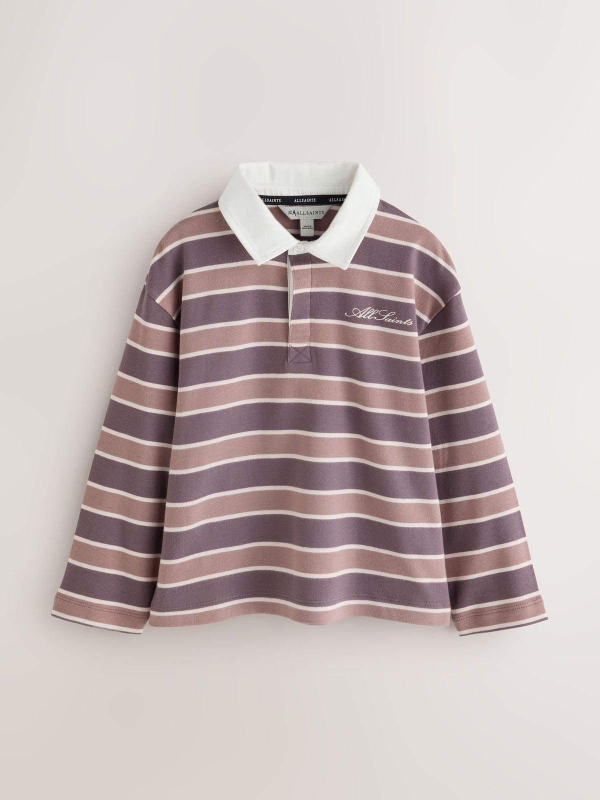 smALLSAINTS Multi Script Logo Stripe Collared Rugby Shirt - image 5