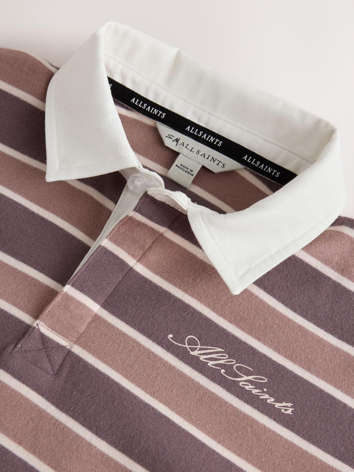 smALLSAINTS Multi Script Logo Stripe Collared Rugby Shirt - image 7