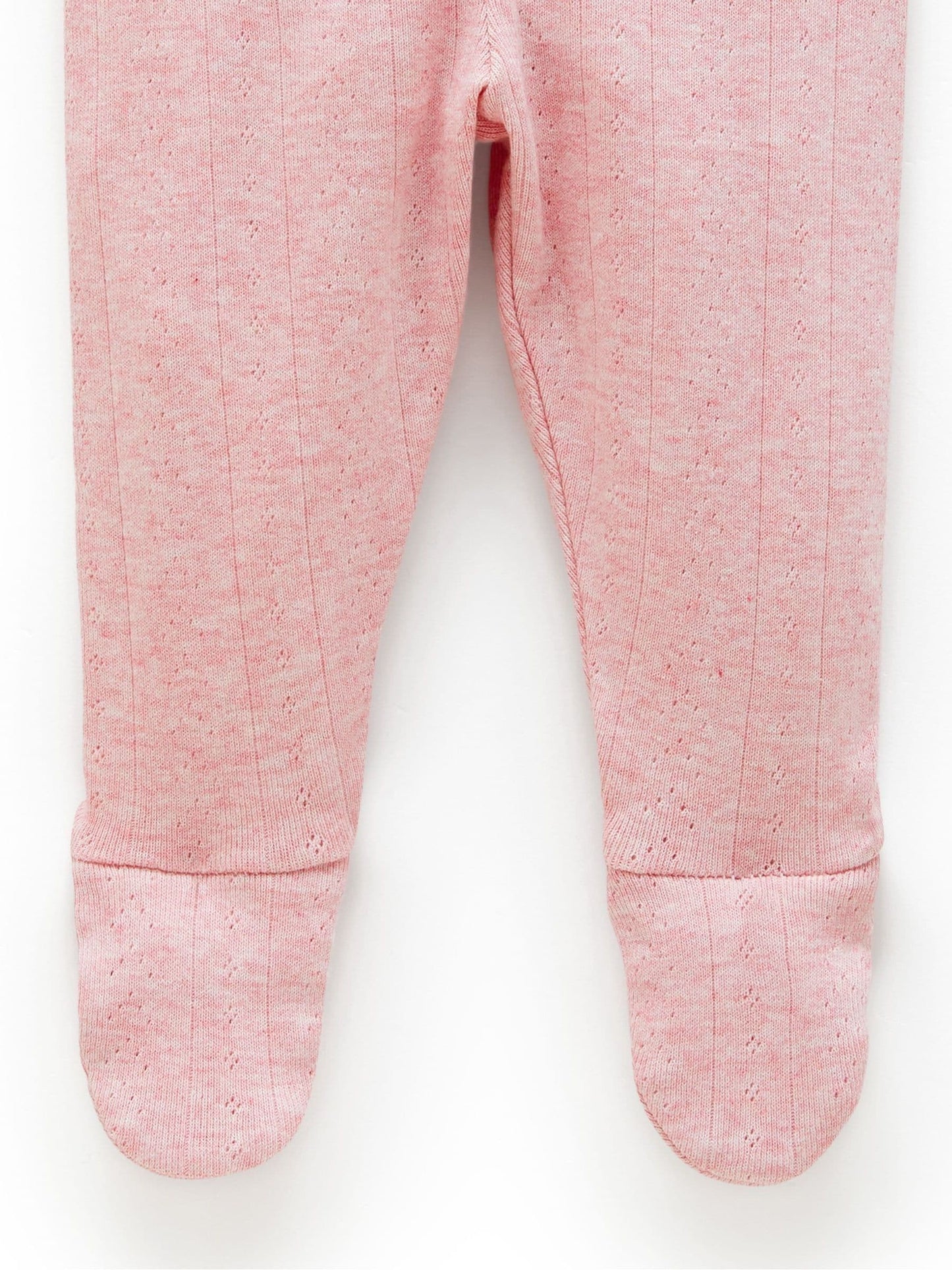 Purebaby Pink Pointelle Footed Leggings image 2