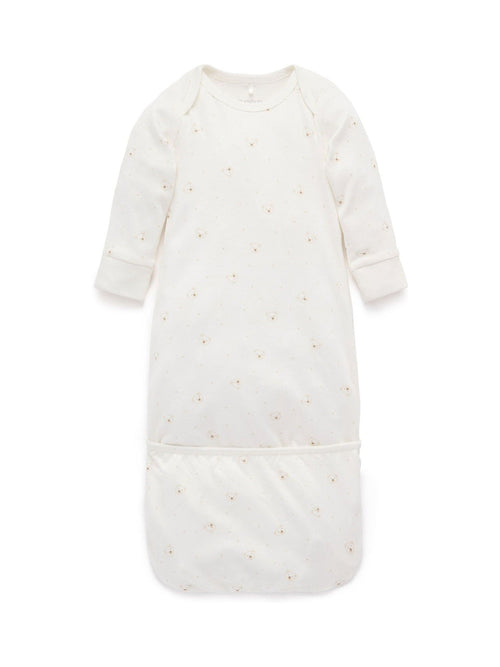 Purebaby Natural Bear Print Sleepsuit image 1
