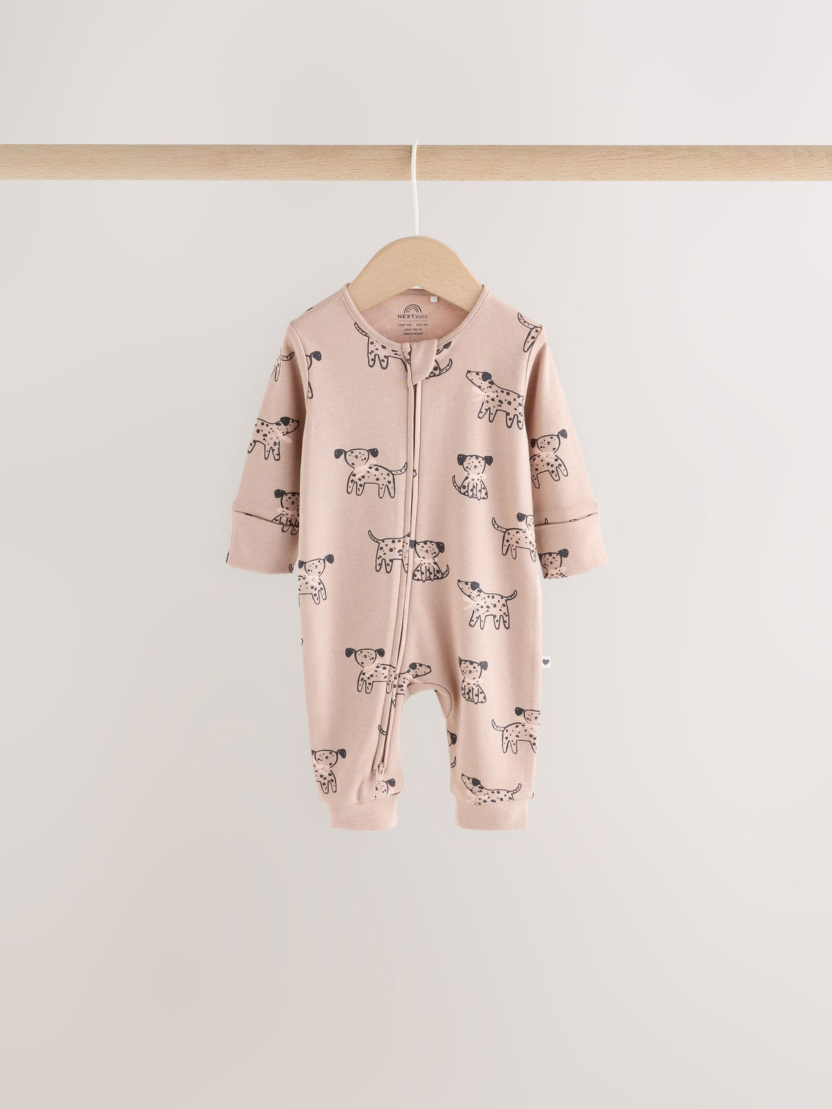 Brown Dog Two Way Zip Baby Sleepsuits 3 Pack (0-3yrs) - image 5