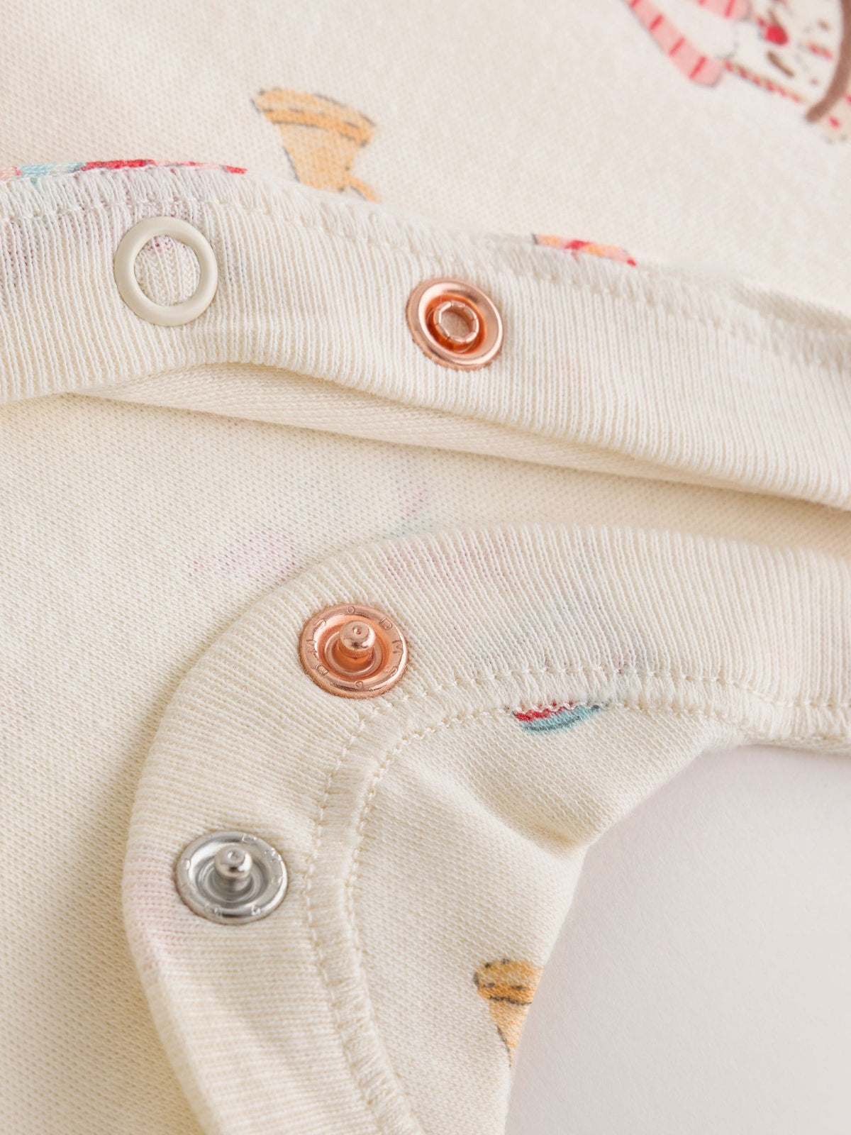 Red/White Christmas Collar Baby Sleepsuits 3 Pack (0mths-2yrs) - image 9