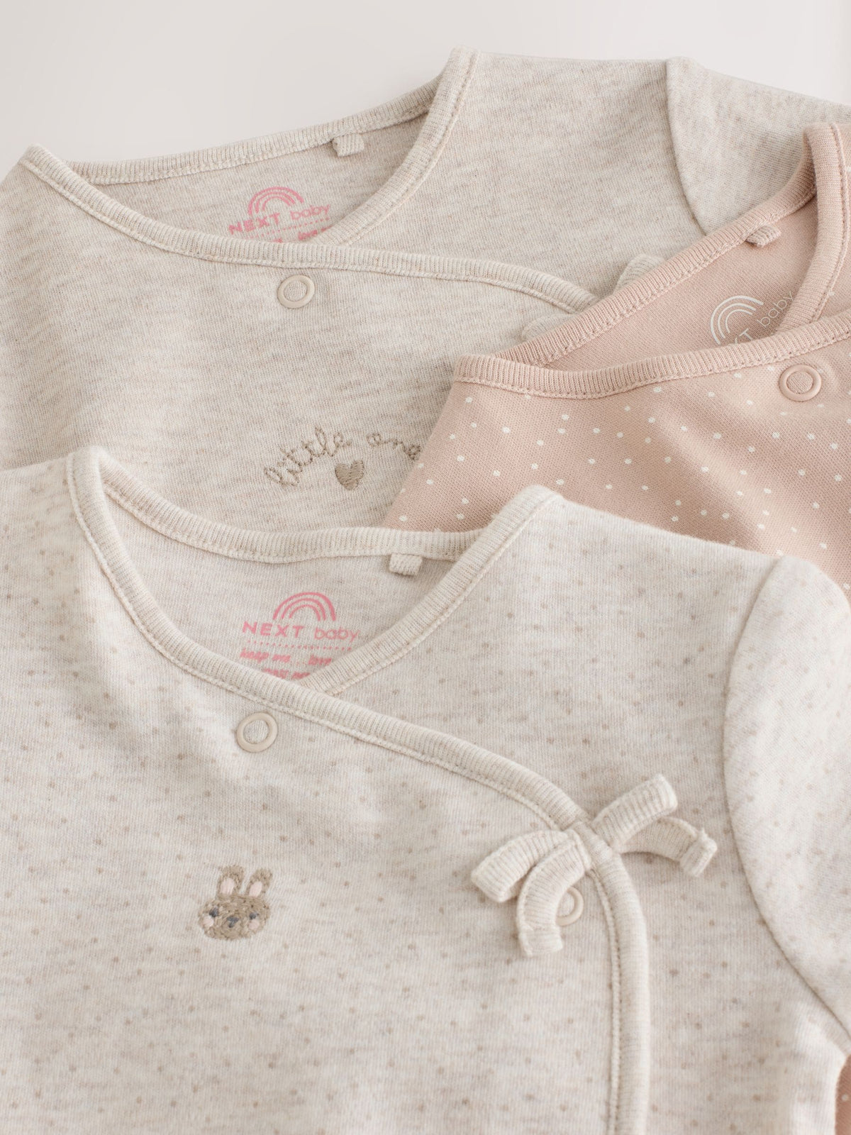 Neutral Bunny Wrap Baby Sleepsuit 3 Pack (0-2yrs) - image 11