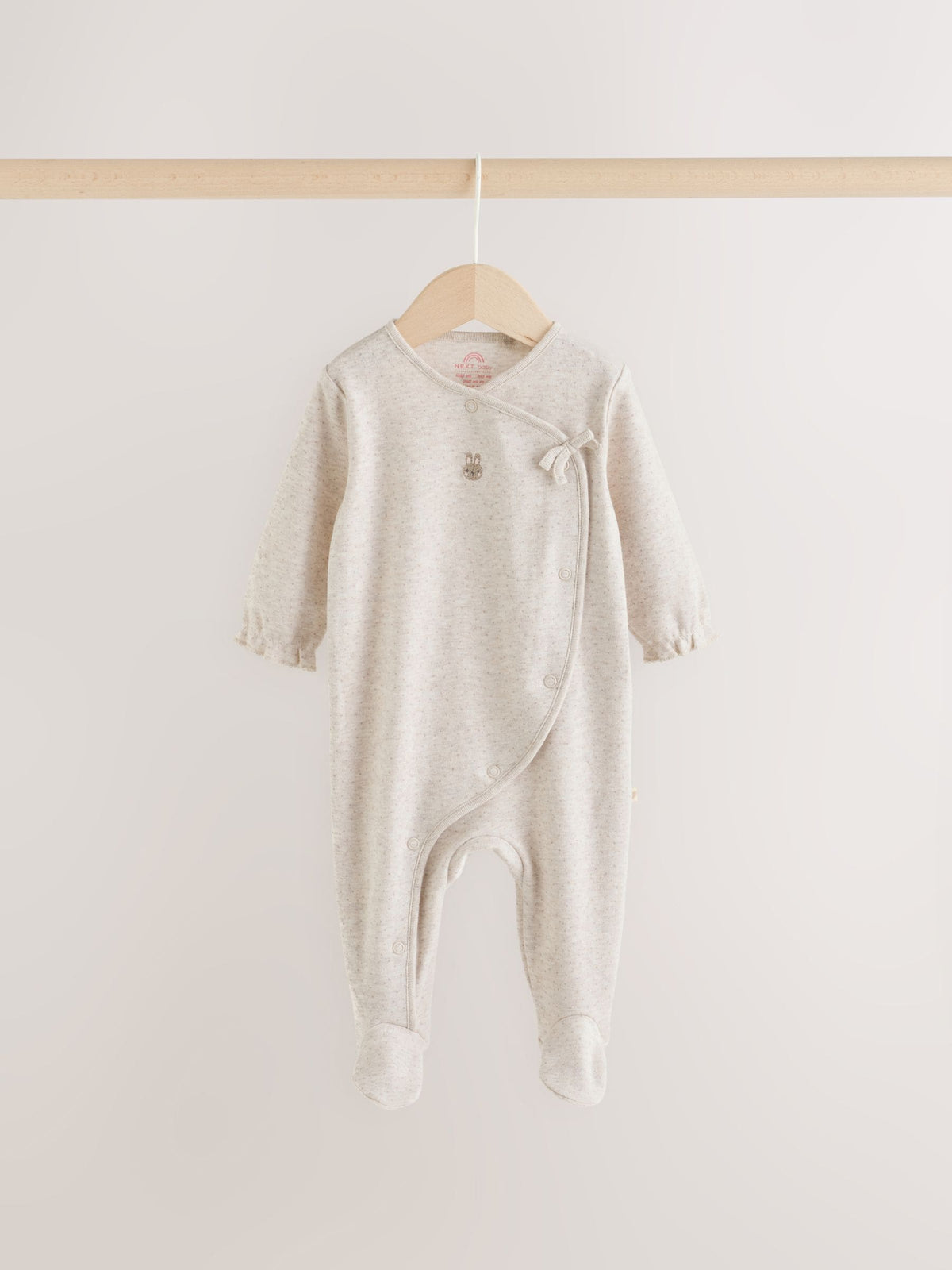 Neutral Bunny Wrap Baby Sleepsuit 3 Pack (0-2yrs) - image 5