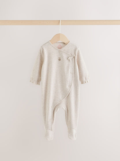Neutral Bunny Wrap Baby Sleepsuit 3 Pack (0-2yrs) - image 5