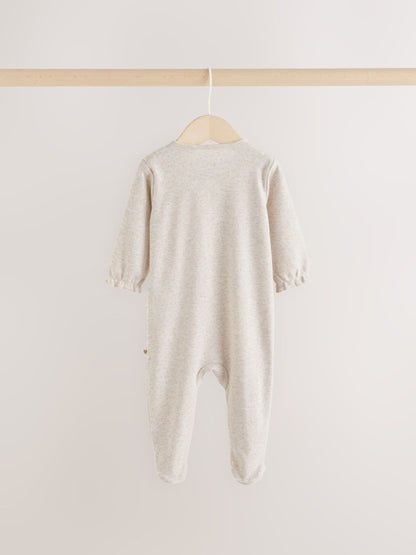 Neutral Bunny Wrap Baby Sleepsuit 3 Pack (0-2yrs) - image 9