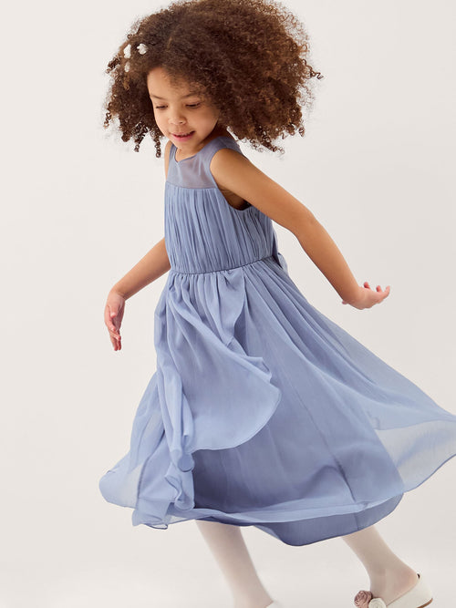 Dsiney Kidz - Monsoon Pale Blue Imogen Sleeveless Chiffon Party Dress image 1