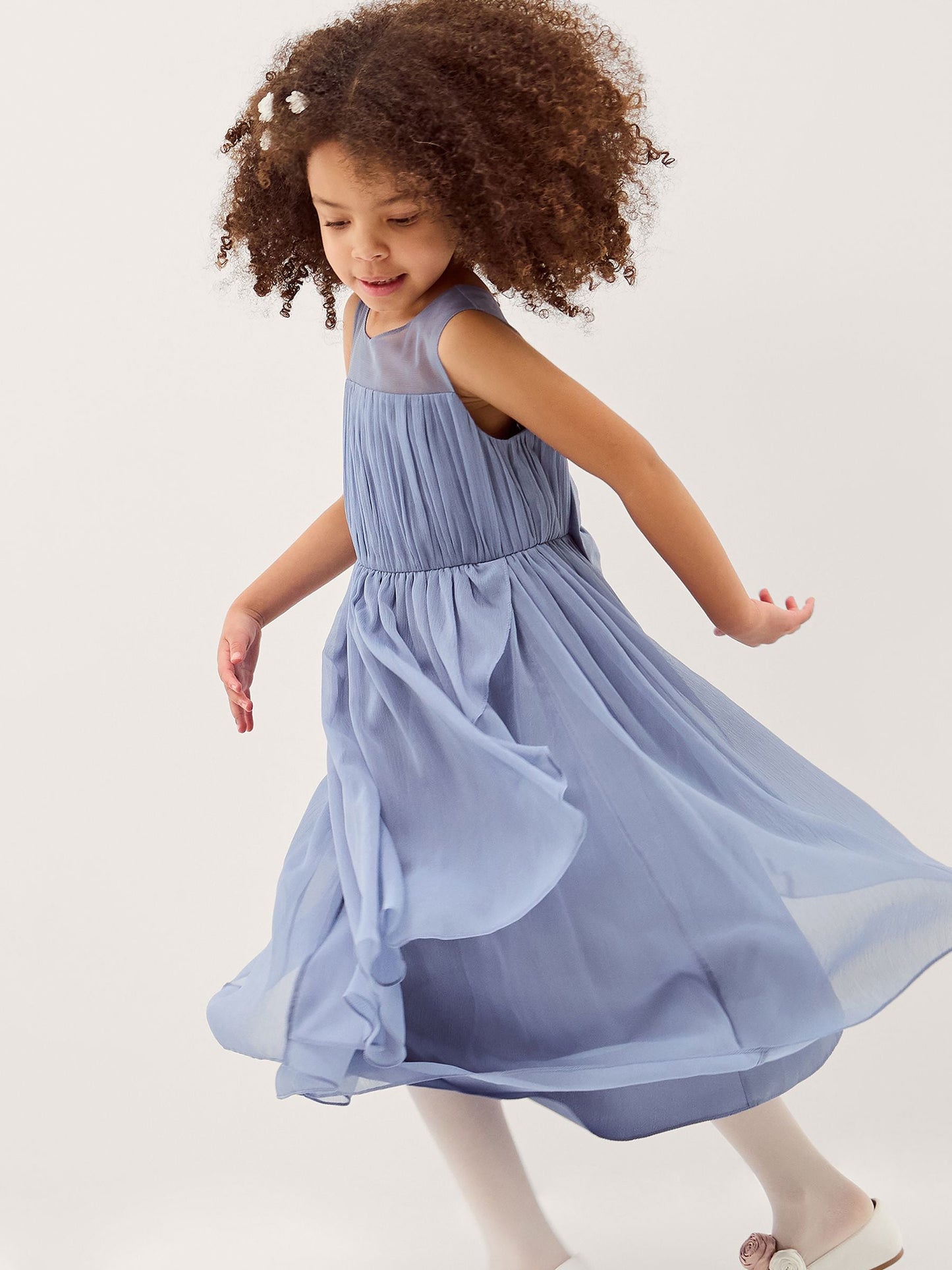Monsoon Pale Blue Imogen Sleeveless Chiffon Party Dress image 1