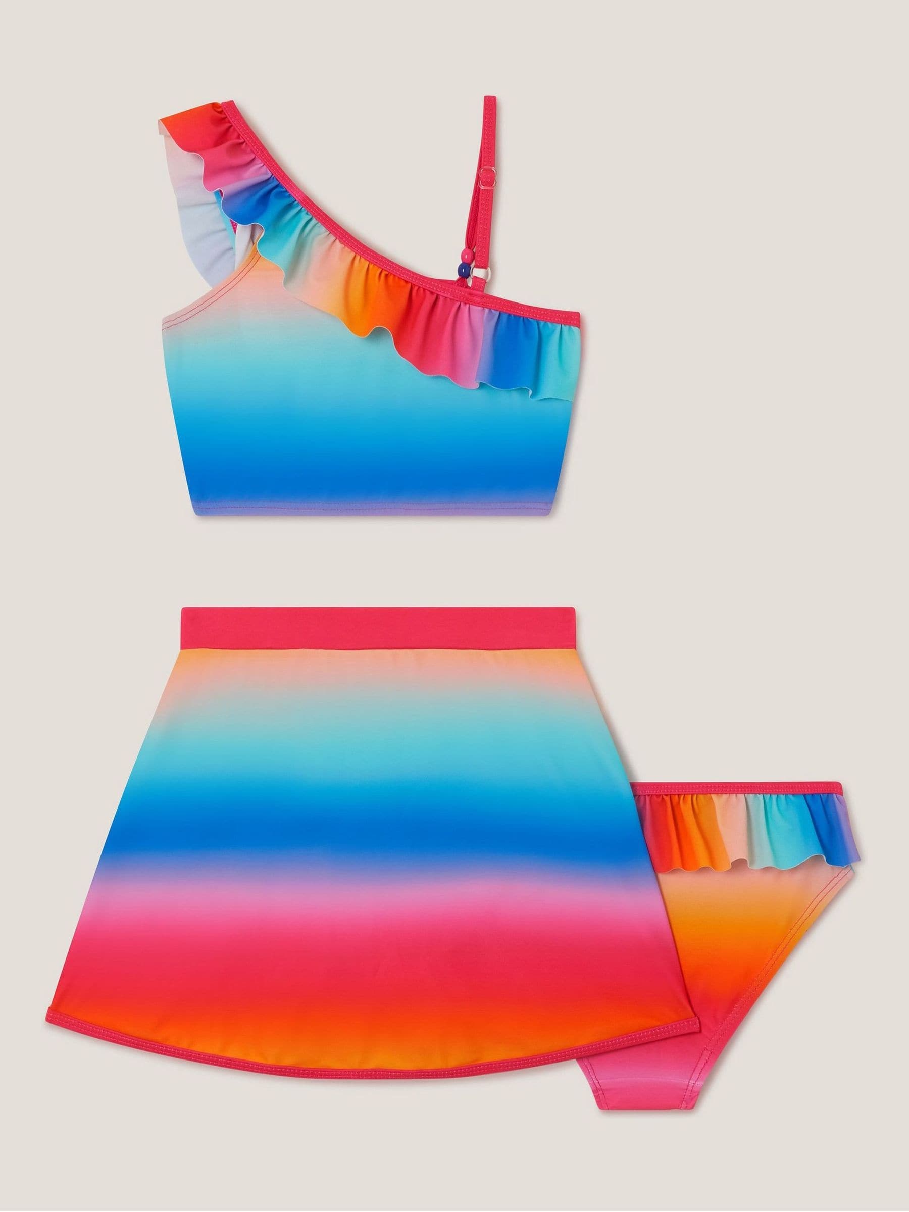 Monsoon Pink Ombré Bikini & Skirt Set image 2