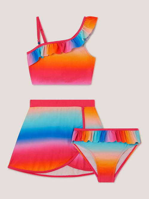 Monsoon Pink Ombré Bikini & Skirt Set image 1