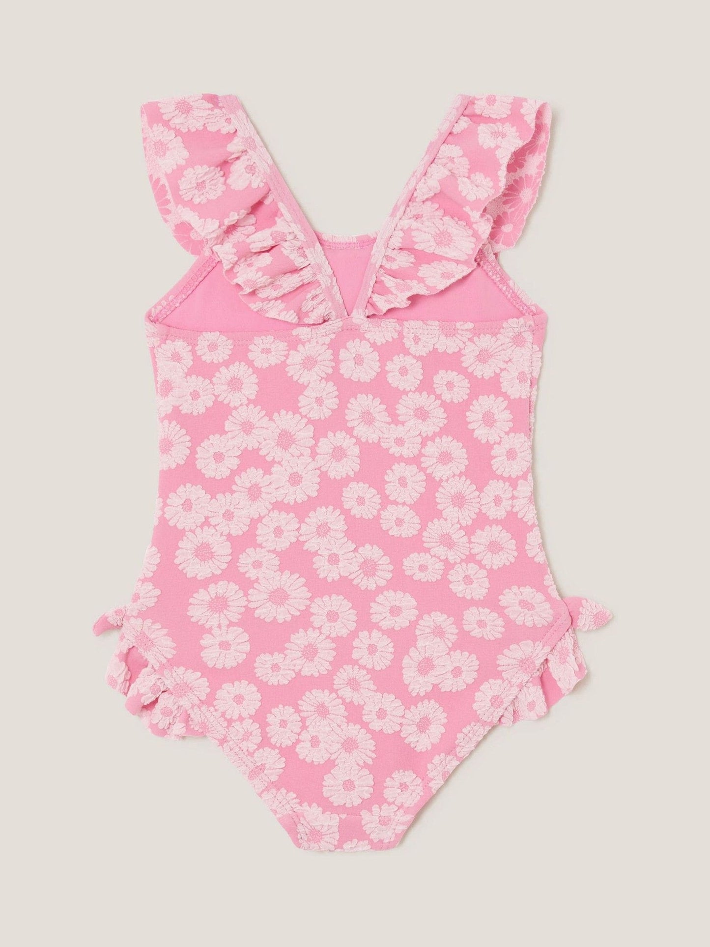 Monsoon Pink Baby Floral Jacquard Swimsuit image 2