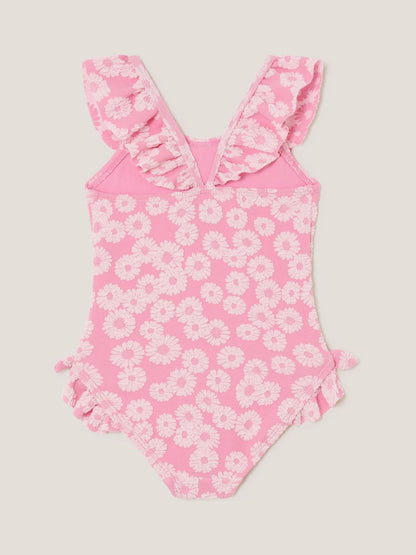 Monsoon Pink Baby Floral Jacquard Swimsuit image 2