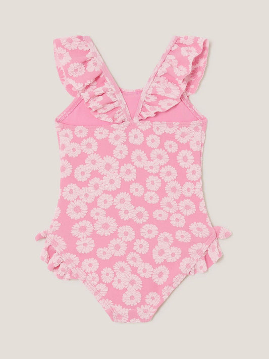Monsoon Pink Baby Floral Jacquard Swimsuit image 2