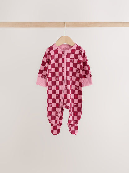Dsiney Kidz - Berry Bow Two Way Zip Baby Sleepsuits 4 Pack (0mths-3yrs) image 3