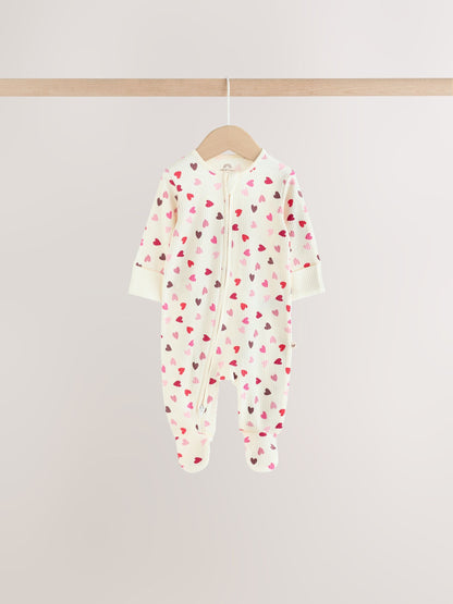 Dsiney Kidz - Berry Bow Two Way Zip Baby Sleepsuits 4 Pack (0mths-3yrs) image 4