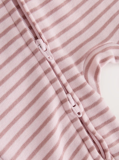 Ecru/Pink Cloud Two-Way Zip Baby Sleepsuit 4 Pack (0-2yrs) - image 10
