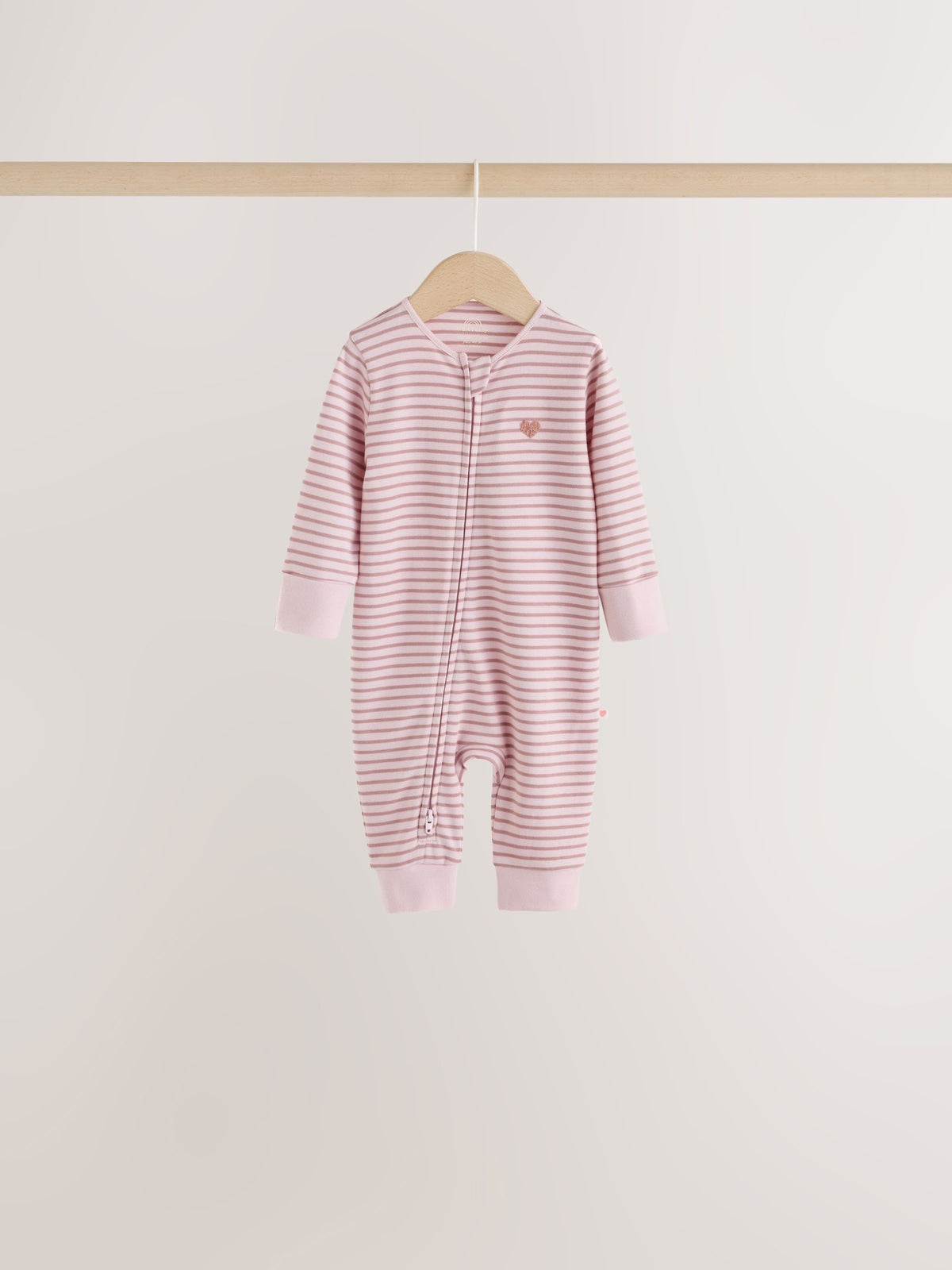 Ecru/Pink Cloud Two-Way Zip Baby Sleepsuit 4 Pack (0-2yrs) - image 6