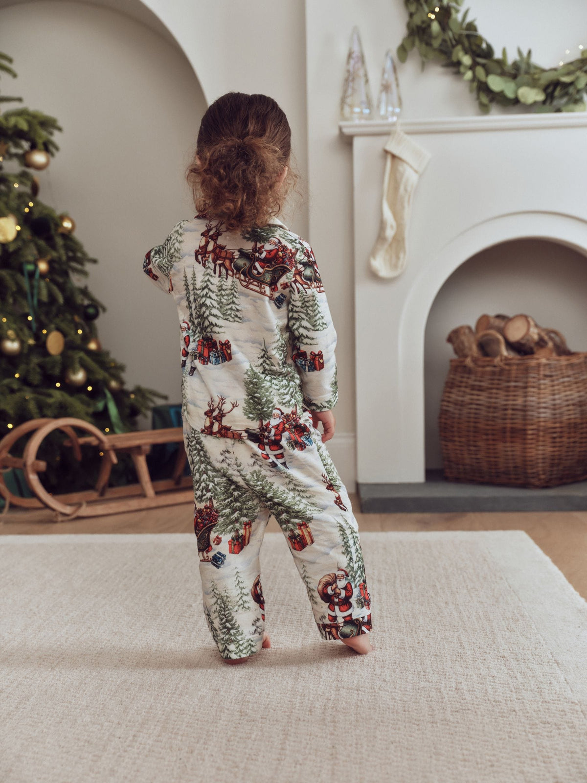 Ecru Santa Matching Family Christmas Pyjamas (9mths-16yrs) - image 3