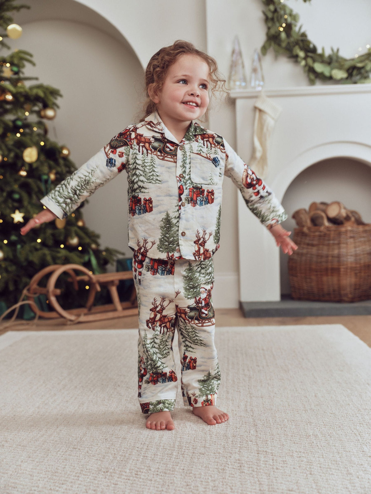 Ecru Santa Matching Family Christmas Pyjamas (9mths-16yrs) - image 4