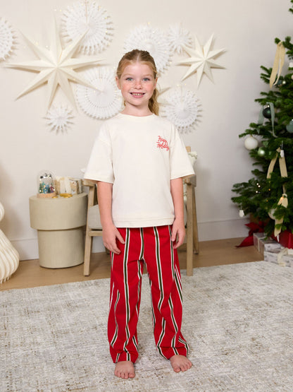 Red/Ecru Christmas Matching Family Pyjamas (9mths-16yrs) - image 2