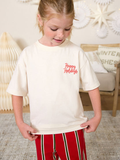 Red/Ecru Christmas Matching Family Pyjamas (9mths-16yrs) - image 3