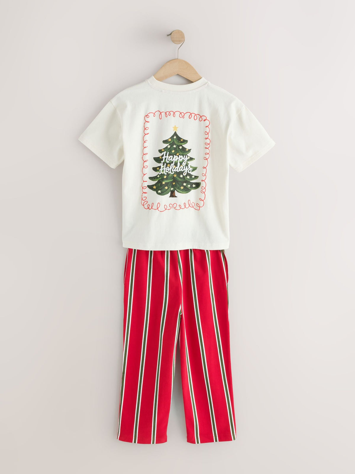Red/Ecru Christmas Matching Family Pyjamas (9mths-16yrs) - image 8