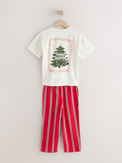 Red/Ecru Christmas Matching Family Pyjamas (9mths-16yrs) - image 8