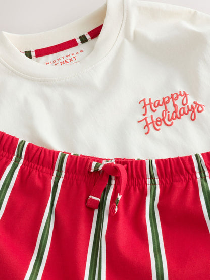 Red/Ecru Christmas Matching Family Pyjamas (9mths-16yrs) - image 9